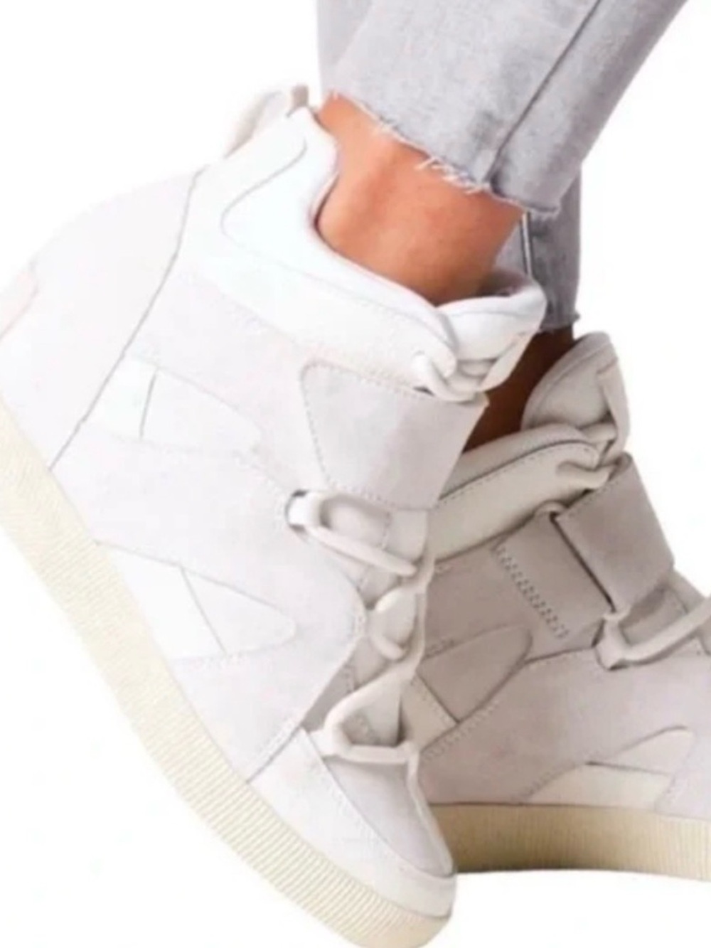 Sorel Out 'N About White Wedge Sneaker - Size 8